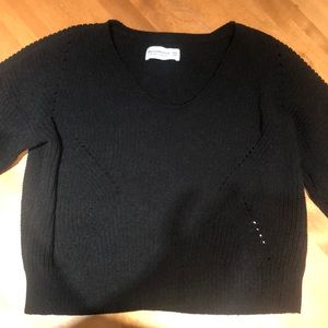 Abercrombie & Fitch Black Chenille Sweater